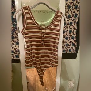 Striped bodysuit